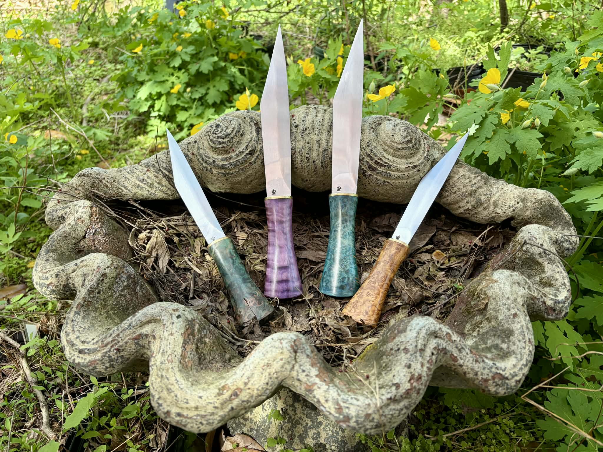 Stabilized wood grip Seax