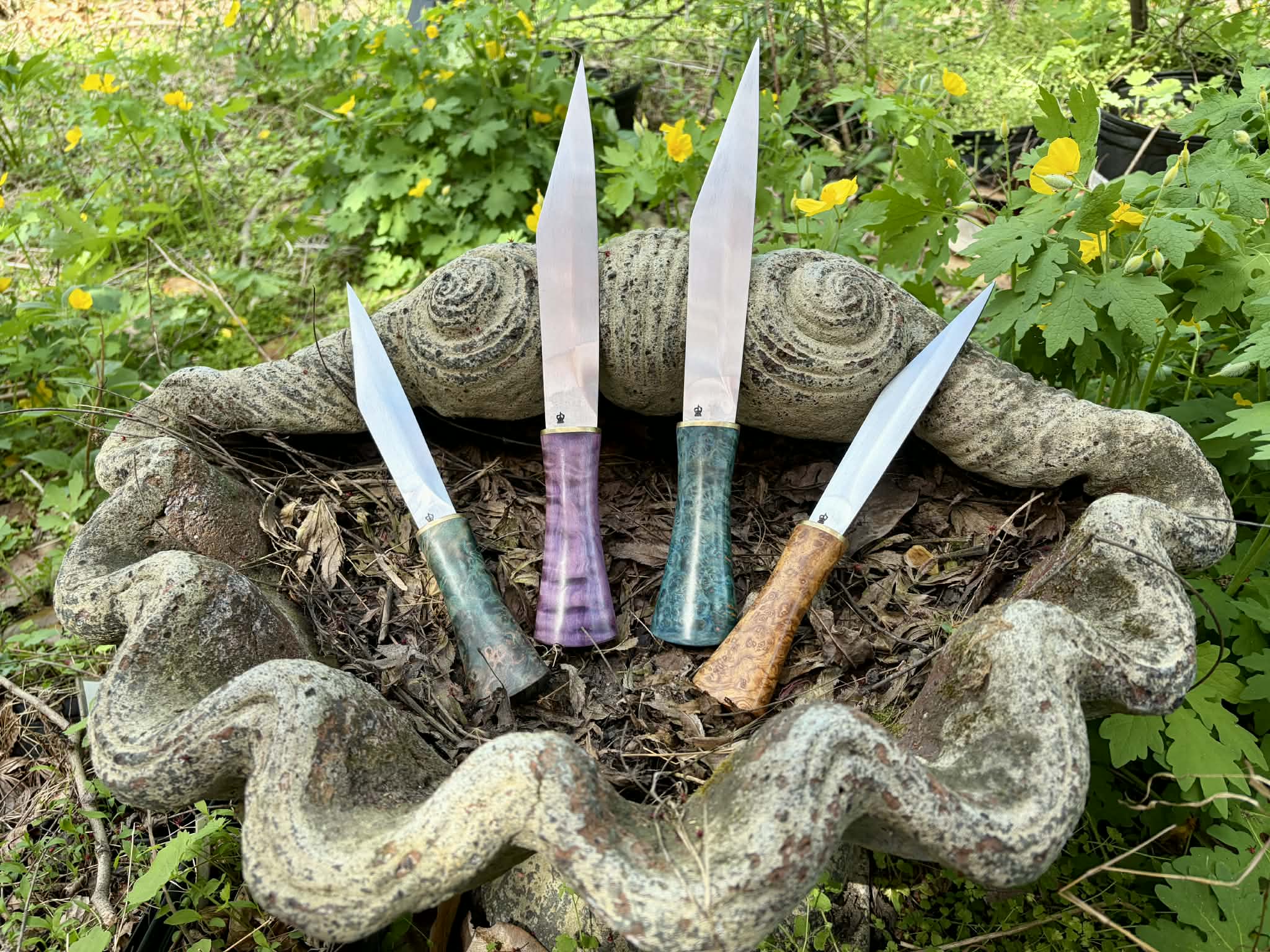 Stabilized wood grip Seax