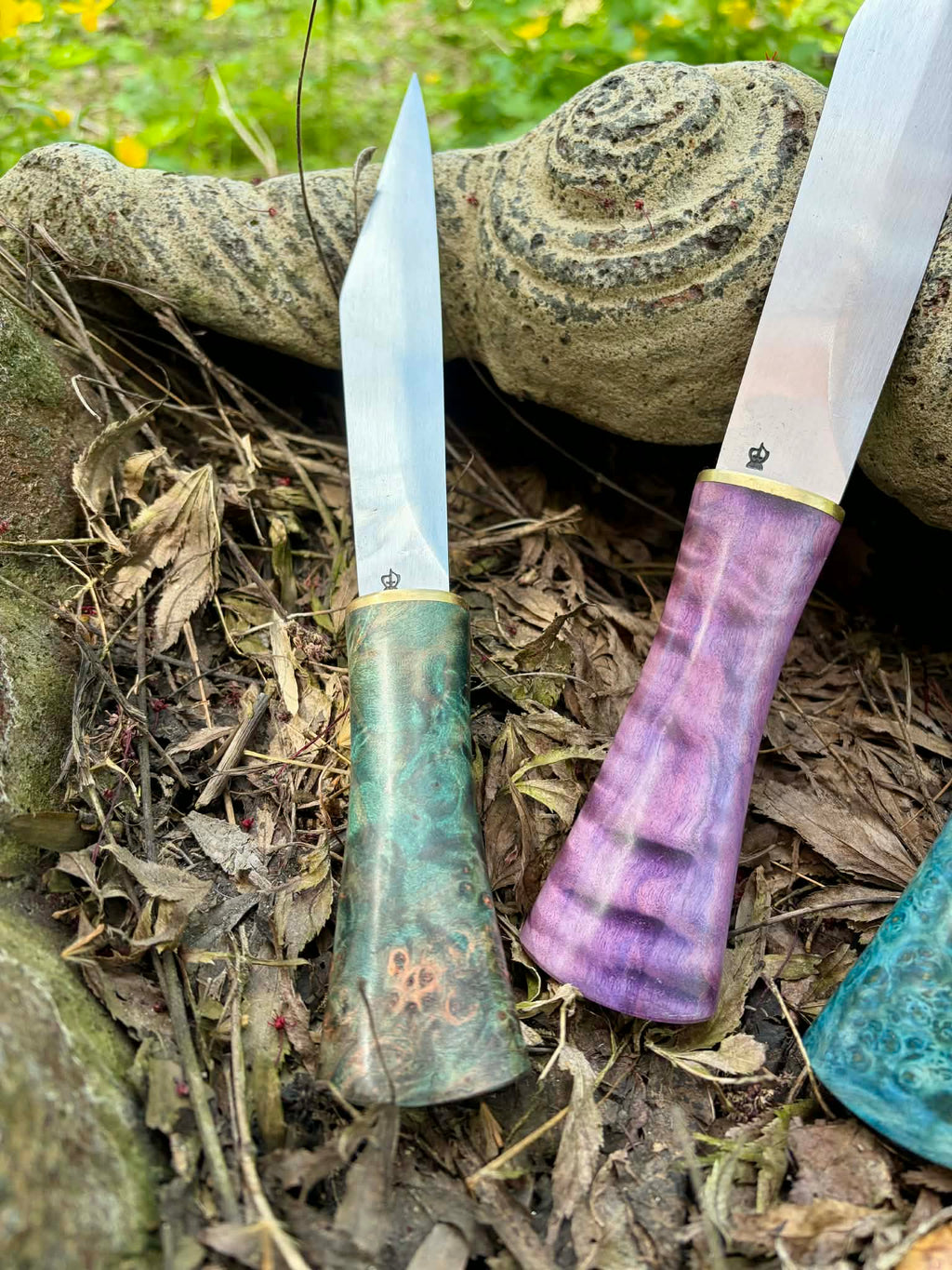 Stabilized wood grip Seax