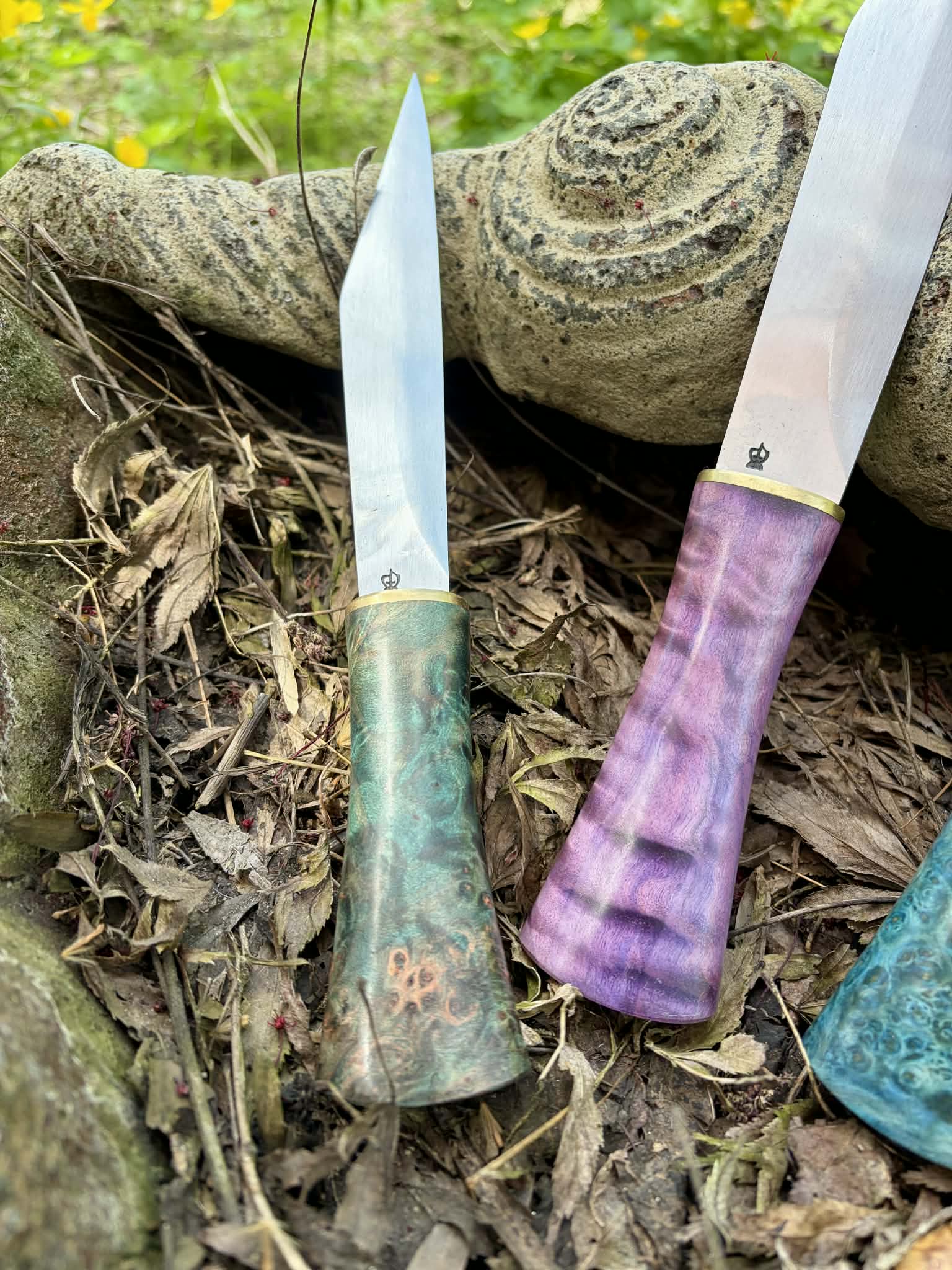 Stabilized wood grip Seax