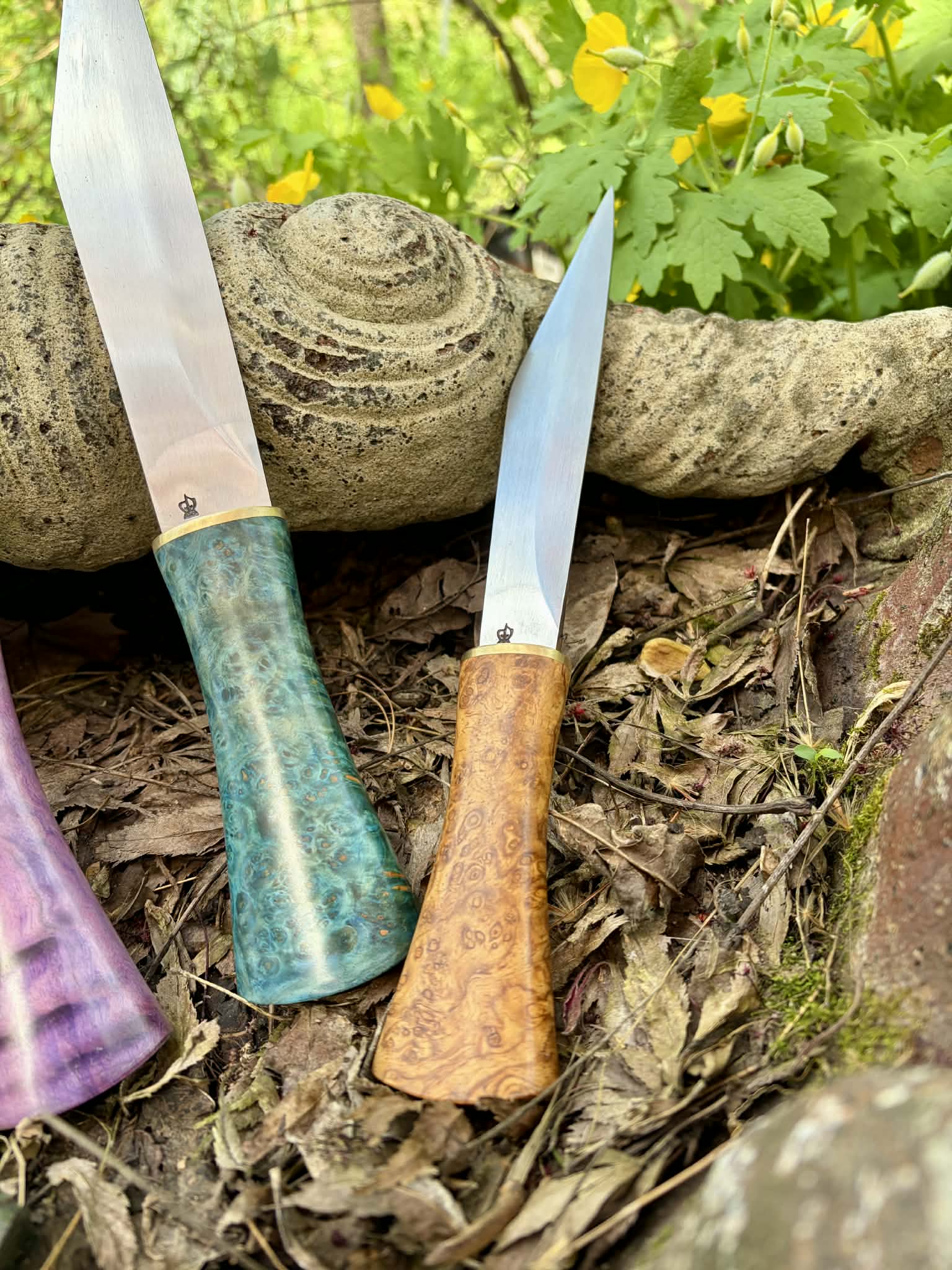 Stabilized wood grip Seax