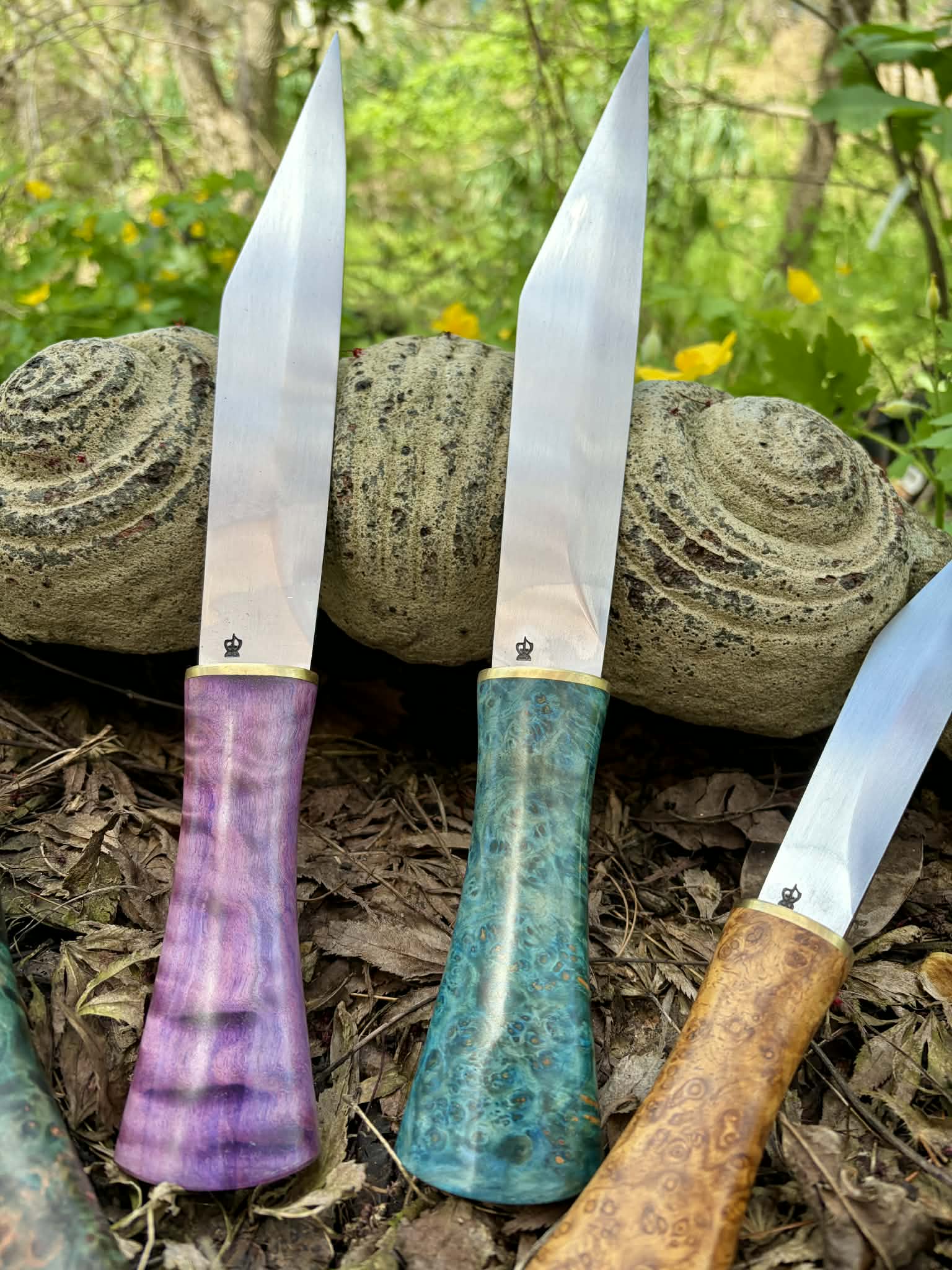 Stabilized wood grip Seax